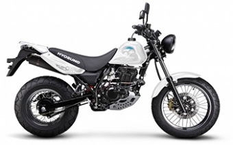 Hyosung RT 125 D Karion uitlaat.jpg
