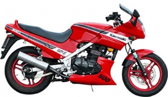 Kawasaki GPZ 500 S uitlaat