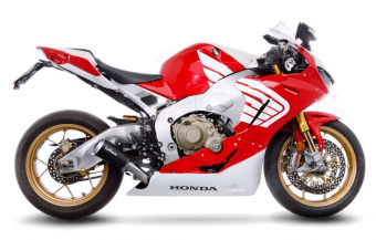 Leovince LV-10 Black RVS Slip-on Einddemper zonder E-keur Honda CBR 1000 RR FIREBLADE / SP / SP2 2017 > 2020