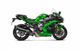 Akrapovic Slip-on Line Titanium Black Einddemper met E-keur Kawasaki Ninja H2 SX 2018 2020