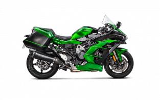 Akrapovic Slip-on Line Titanium Black Einddemper met E-keur Kawasaki Ninja H2 SX 2018 2020