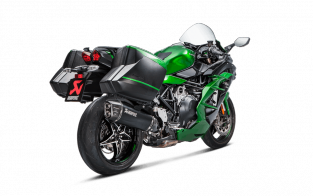 Akrapovic Slip-on Line Titanium Black Einddemper met E-keur Kawasaki Ninja H2 SX 2018 2020