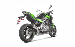 Akrapovic Slip-On Line Titanium Short zonder E-keur Kawasaki Z900 2017 2019
