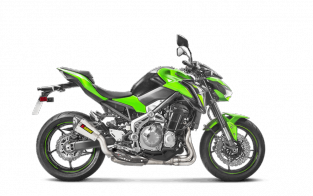 Akrapovic Slip-On Line Titanium Short zonder E-keur Kawasaki Z900 2017 2019