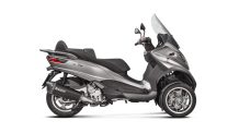 Akrapovic Slip-on Line RVS Black met EURO4 keuring Piaggio MP3 500 2008 2019