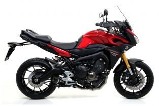 Arrow Compleet uitlaatsysteem met Thunder Aluminium Dark Einddemper met E-keur Yamaha Tracer900 2015 2020
