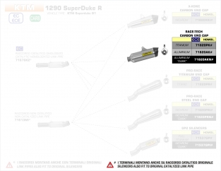 Arrow Race-Tech Aluminium Carbon Endcap Slip-on KTM 1290 Superduke 2014-2017