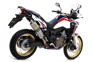 Arrow Maxi Race-Tech Titanium Slip-on Einddemper met E-keur Honda CRF1000L Africa Twin 2016 > 2019