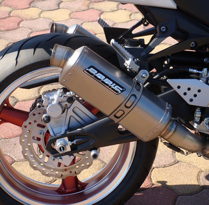 Bodis SB1-S(K) RVS Brushed Einddemper Set (L+R) met E-keur incl. Kat. Kawasaki Z 1000 2007 2009