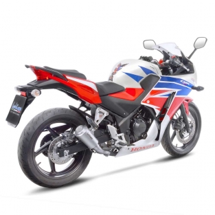 Leovince LV-10 RVS Slip-on Einddemper zonder E-keur Honda CBR 300 R 2014 2017