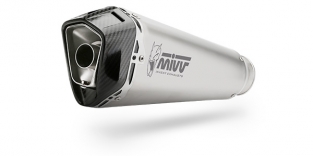 Mivv Delta Race RVS met Carbon Endcap Slip-on Einddemper zonder E-keur Ducati MULTISTRADA 1260 2018 > 2020