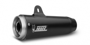 Mivv Ghibli RVS Black Dubbele Slip-on Einddemper (L+R) Set Moto Guzzi V9 Bobber / Roamer 2016 > 2020