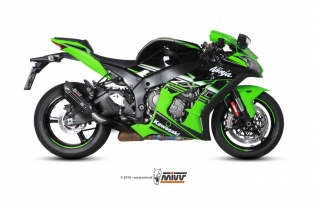 Mivv Suono Steel Black Slip-on Einddemper met E-keur Kawasaki ZX-10 R / RR 2016 > 2021