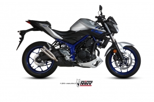 Mivv Double Gun Titanium Einddemper met E-keur Yamaha MT-03 2016 > 2020