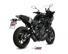 Mivv Oval Carbon met Carbon Endcap Compleet Uitlaatsysteem met E-keur Yamaha Tracer 700 2016 2020