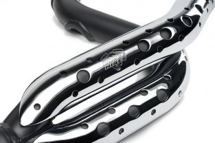 Roland Sands Design Track 2 into 1 High Black Chrome Compleet Harley Sportster 2004-2017