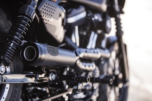 Roland Sands Design Track 2 into 1 High Black Chrome Compleet Harley Sportster 2004-2017