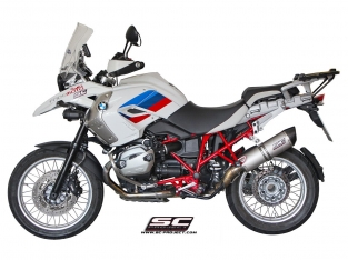 SC Project Oval Titanium Slip-on Einddemper met E-keur BMW R1200GS 2010 > 2012