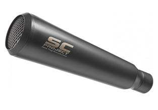 SC Project Conico '70s RVS Black Slip-on Yamaha XJR1300 / Racer 2015 2017