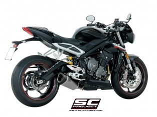 SC Project SC1-R Titanium Slip-on Einddemper met Euro4 Keuring Triumph Street Triple 765 S / R / RS 2017 > 2019