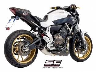 SC Project S1 RVS Compleet 2-1 Systeem Yamaha MT07 2013 2016