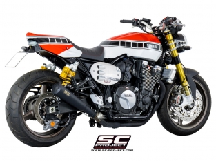 SC Project Conico '70s RVS Black Slip-on Yamaha XJR1300 / Racer 2015 2017
