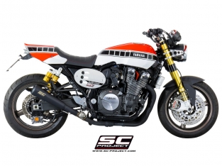 SC Project Conico '70s RVS Black Slip-on Yamaha XJR1300 / Racer 2015 2017