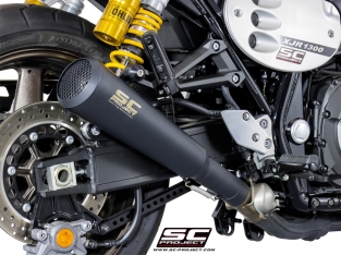 SC Project Conico '70s RVS Black Slip-on Yamaha XJR1300 / Racer 2015 2017