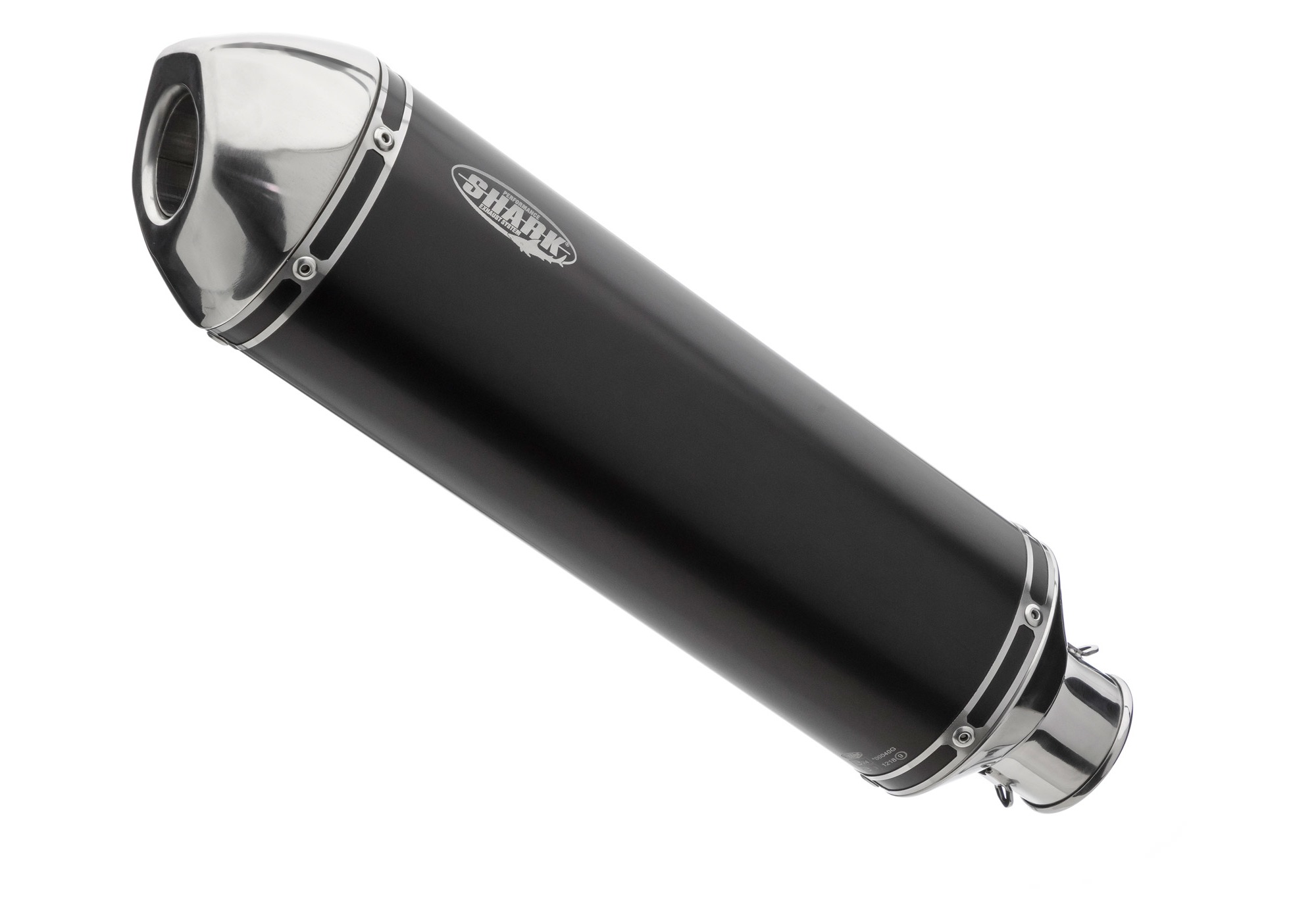 Shark DSX-5 Aluminium Black met RVS Endcap Einddemper met E-keur TRIUMPH Tiger 800 -XC-XCx -XR-XRx 2011 2016