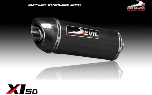 Devil RVS Black X-1 Slip-on Set DUCATI MONSTER 600 94>02