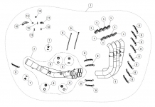 Akrapovic Voorbochten RVS zonder E-keur BMW S1000RR 2019 2020