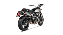 Akrapovic Slip-on Line Titanium dubbele Einddemper (L+R) Set met E-keur Ducati Scrambler 1100 2018 > 2020