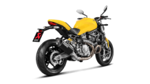 Akrapovic Slip-On Line Titanium Black Einddemper met E-keur Ducati Monster 821 2014 2016