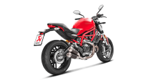 Akrapovic Slip-on Line Titanium Black zonder E-keur Ducati Monster 797 2017 2020