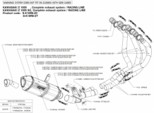 Akrapovic Racing Line Titanium Compleet Uitlaatsysteem zonder E-keur Kawasaki Z1000 SX 2010 2013