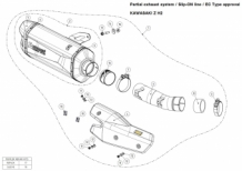 Akrapovic Slip-on Line Titanium Black Einddemper met E-keur Kawasaki Z H2 2020