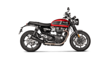 Akrapovic Slip-on Line Titanium Black Einddemper Set met Euro4 Keuring Triumph Thruxton 1200 / R / RS 2016 2020