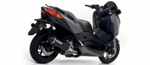 Arrow Urban Aluminium Black Compleet Uitlaatsysteem met E-keur Yamaha X-Max 300 2017 > 2020