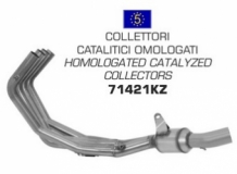 Arrow Street Thunder Aluminium Black Steel Endcap met E-keur incl. RVS Voorbochten met Katalysator Yamaha XJ6 / Diversion 2009 > 2015