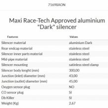 Arrow Maxi Race-Tech Aluminium Dark Steel Endcap Einddemper met E-keur Kawasaki Versys 650 2007 2014