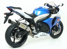 Arrow Street Thunder Aluminium met Carbon Endcap Einddemper Set met E-keur Suzuki GSX-R1000 2009 2011