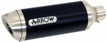 Arrow Street Thunder Aluminium Black Steel Endcap met E-keur incl. RVS Voorbochten met Katalysator Yamaha XJ6 / Diversion 2009 > 2015