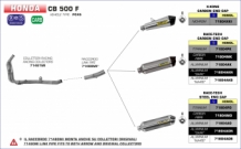 Arrow Race-Tech Aluminium Einddemper met E-keur incl. Linkpipe Honda CB 500 F 2013 > 2015