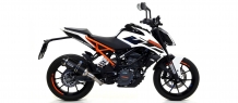Arrow Thunder Aluminium Black met E-keur KTM Duke 125 2017 2018