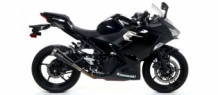 Arrow Pro-Race Nichrom Dark Einddemper met E-keur Kawasaki Ninja 400 2018 2020
