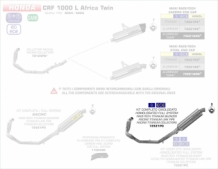 Arrow Maxi Race-Tech Full Titanium Compleet Uitlaatsysteem met E-keur Honda CRF1000L Africa Twin 2016 > 2019