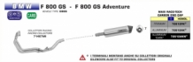 Arrow Maxi Race-Tech Aluminium Einddemper met E-keur BMW F 800 GS / Adventure 2008 > 2016