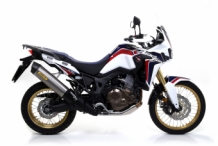 Arrow Maxi Race-Tech Titanium met Carbon Endcap Einddemper met E-keur Honda CRF 1000 L Africa Twin 2016 > 2019