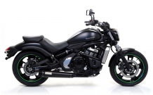 Arrow Rebel 2-1 Compleet Uitlaatsysteem RVS Black met E-keur Kawasaki S650 Vulcan 2014 2016