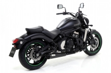 Arrow Rebel 2-1 Compleet Uitlaatsysteem RVS Black met E-keur Kawasaki S650 Vulcan 2014 2016